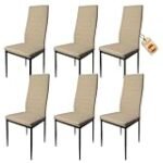 Análisis y comparativa: Pack 6 sillas de comedor en beige para darle un toque elegante a tu hogar